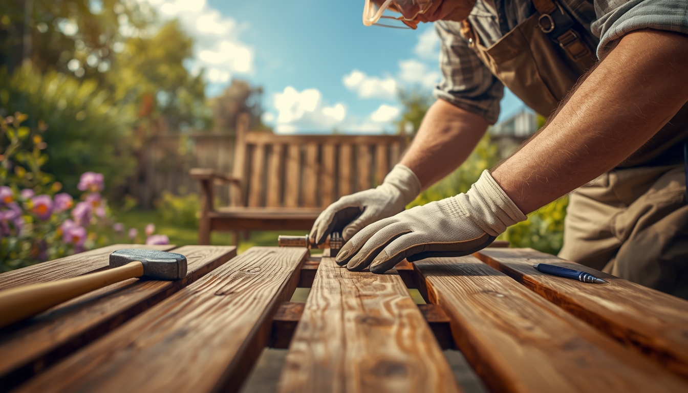 Reparatie van houten tuinmeubel bij Scryxellzep
